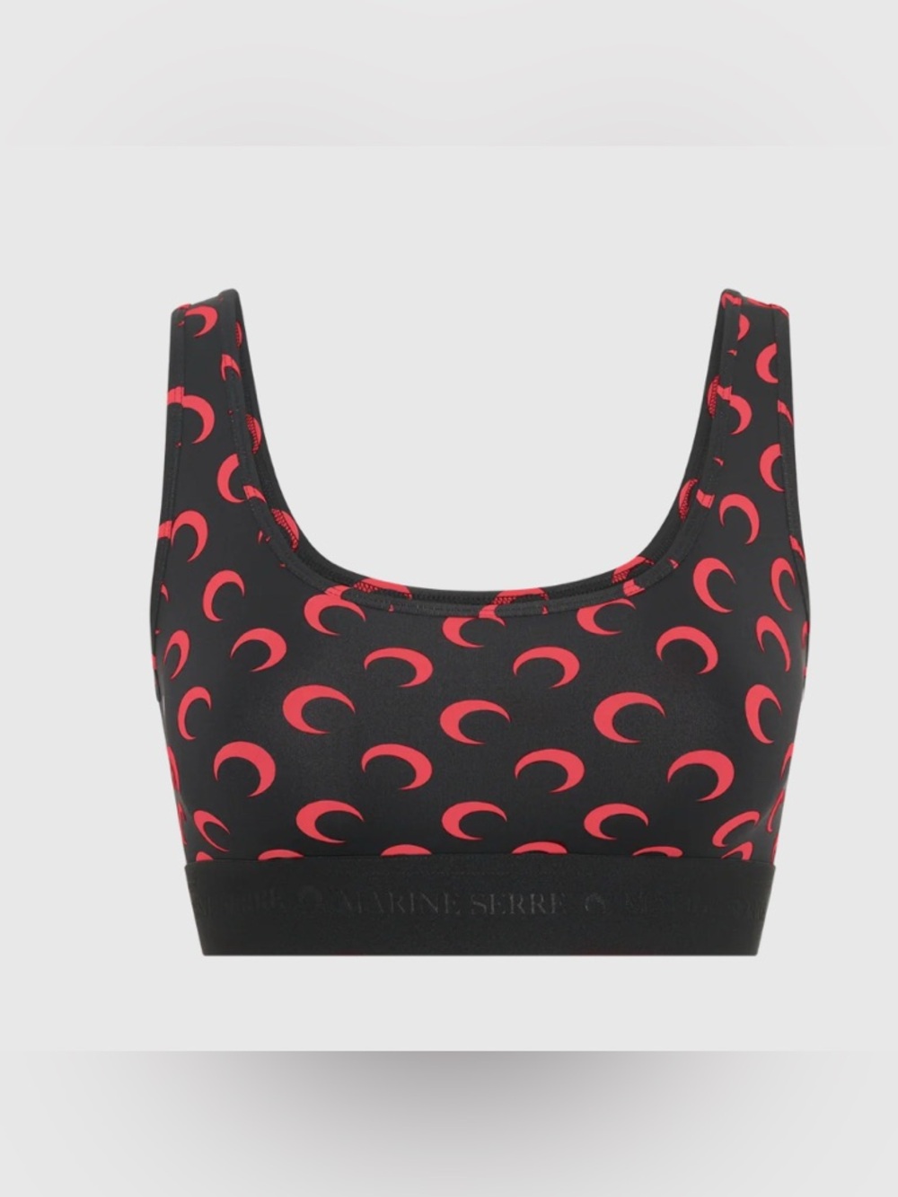 MARINE SERRE RECYCLED MOON JERSEY SPORT BRA